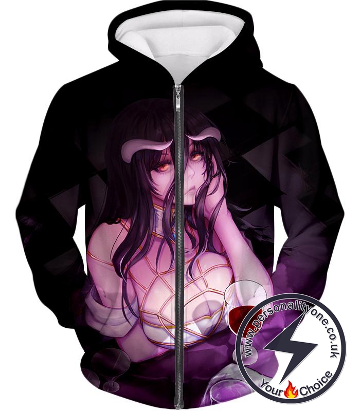 Overlord Albedo the Guardian Overseer and Supervisor Awesome Anime Promo Zip Up Hoodie